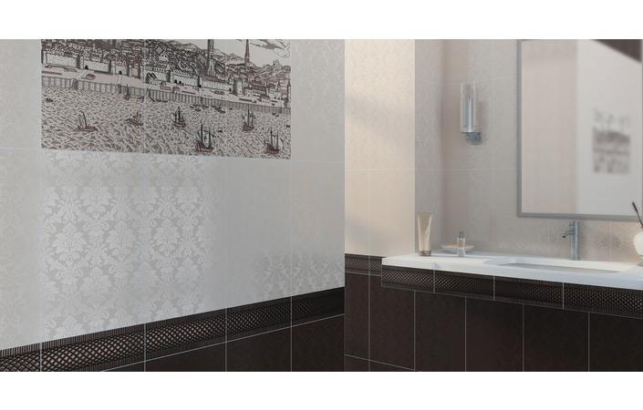 Фриз Damasco коричневый 90x250x9 Golden Tile - Зображення 79ec2-0486311001555655337.jpg
