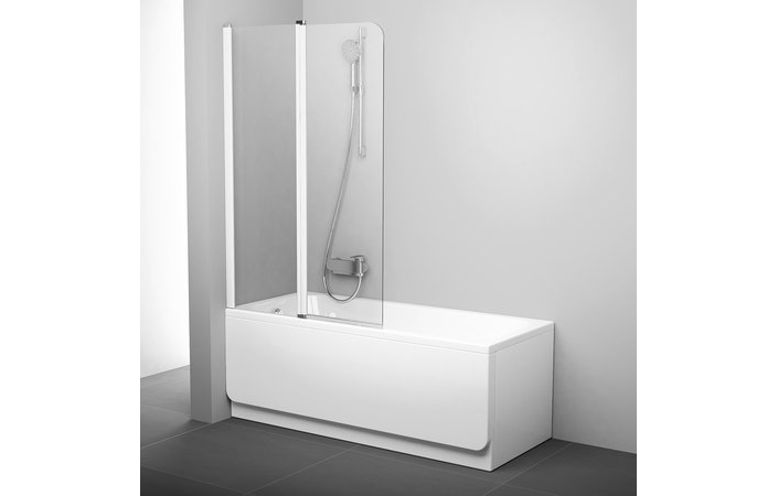 Шторка для ванны двухэлементная CVS2-100 L Transparent, (7QLA0100Z1) RAVAK - Зображення 7QLA0100Z1.jpg