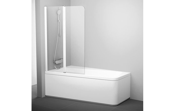 Шторка для ванни двохелементна 10CVS2-100 L Transparent, (7QLA0103Z1) RAVAK - Зображення 7QLA0103Z1.jpg
