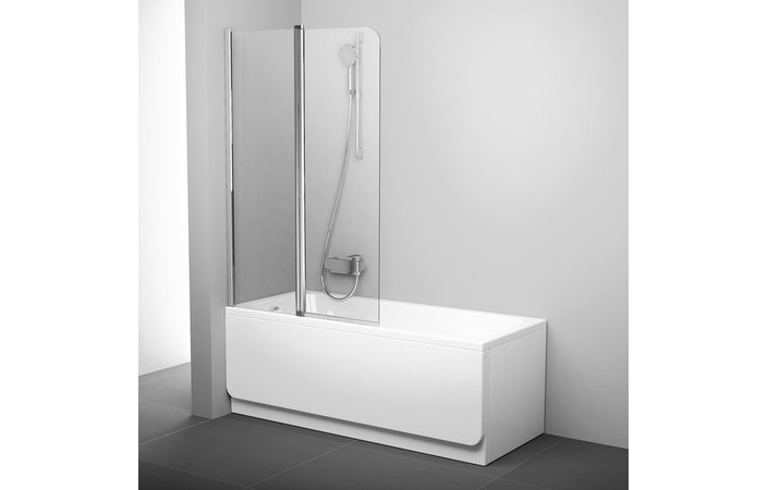Шторка для ванны двухэлементная CVS2-100 L Transparent, (7QLA0C00Z1) RAVAK - Зображення 7QLA0C00Z1.jpg