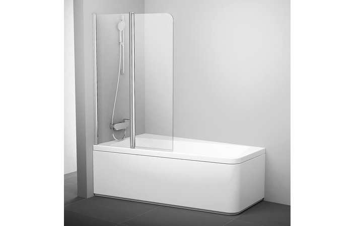 Шторка для ванны двухэлементная 10CVS2-100 L Transparent, (7QLA0C03Z1) RAVAK - Зображення 7QLA0C03Z1.jpg