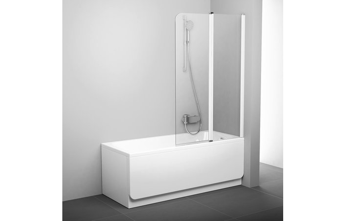 Шторка для ванни двохелементна CVS2-100 R Transparent, (7QRA0100Z1) RAVAK - Зображення 7QRA0100Z1.jpg