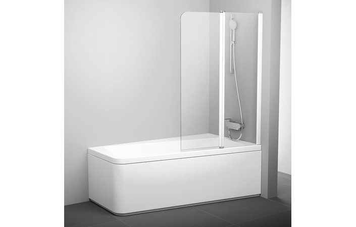Шторка для ванни двохелементна 10CVS2-100 R Transparent, (7QRA0103Z1) RAVAK - Зображення 7QRA0103Z1.jpg