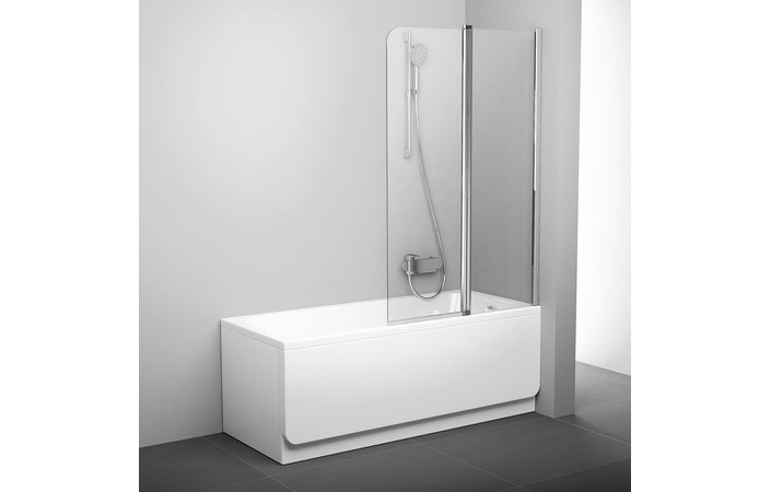 Шторка для ванны двухэлементная CVS2-100 R Transparent, (7QRA0C00Z1) RAVAK - Зображення 7QRA0C00Z1.jpg