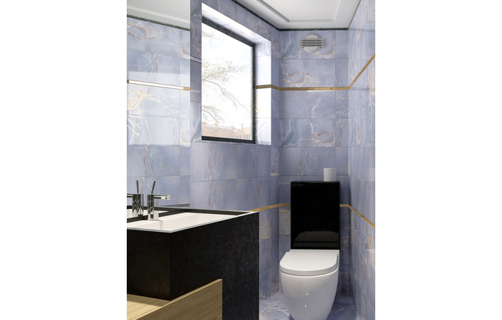 Плитка керамогранітна Onyx блакитний RECT 300x600x10 Golden Tile - Зображення 3