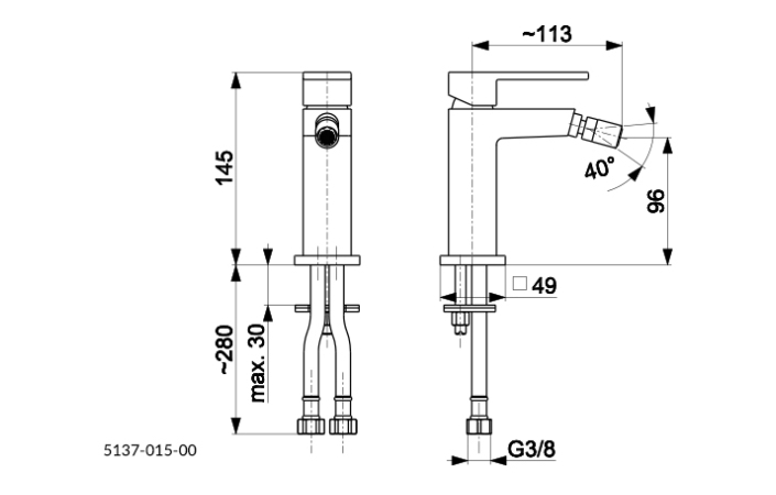 Смеситель для биде LOGON BLACK 5137-015-81 KFA ARMATURA - Зображення 88641561-884a5.jpg