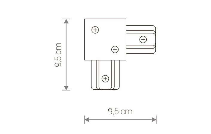 Коннектор угловой PROFILE RECESSED L-CONNECTOR WHITE (8970), Nowodvorski - Зображення 8970--.jpg