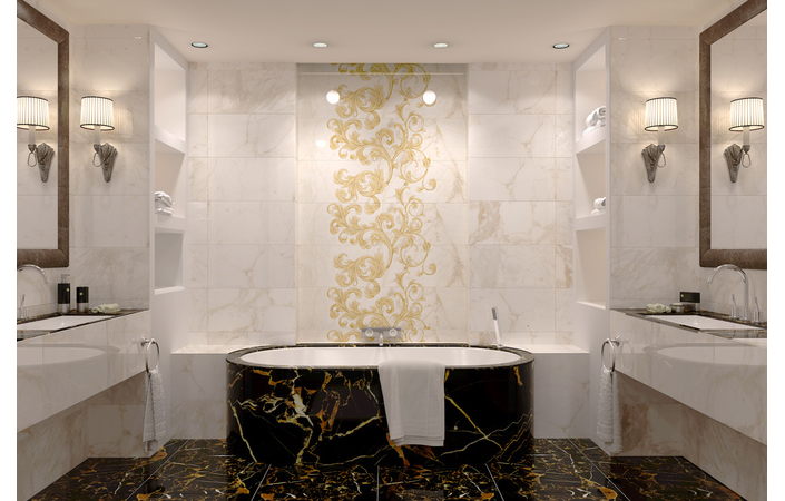 Плитка настенная Saint Laurent белый 300x600x9 Golden Tile - Зображення 3
