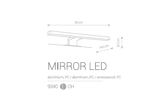 Светильник MIRROR LED (9340), Nowodvorski - Зображення 9340--.jpg