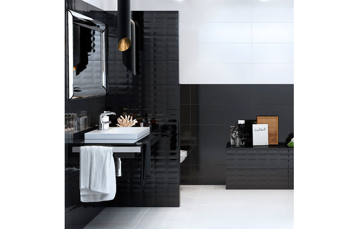 Плитка настенная Black Glossy 250×750x10 Opoczno - Зображення 3