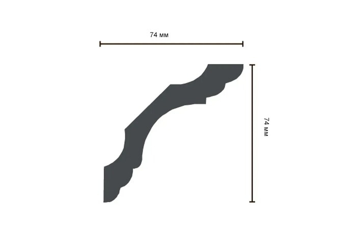 Карниз поліуретановий Gaudi Decor (P 201 Flexi), ELITE DECOR - Зображення ATUI6W1_P_201_Flexi-.jpg