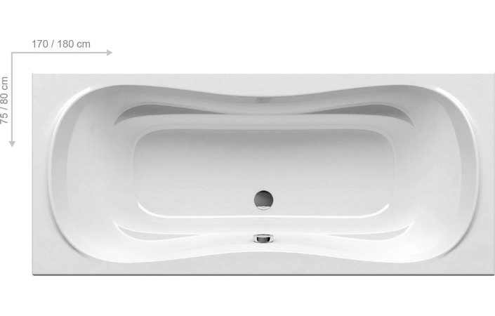 Ванна прямокутна CAMPANULA II 180x80, RAVAK - Зображення CA21000000.jpg
