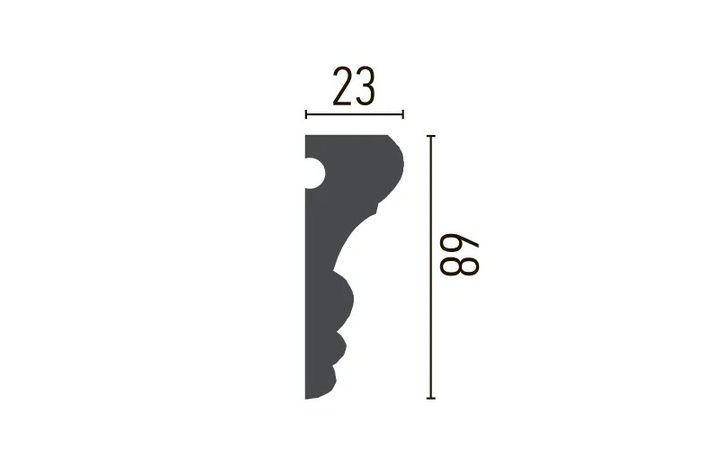 Молдинг с полиуретановым орнаментом Gaudi Decor (CR 3006 2.44м Flexi), ELITE DECOR - Зображення CR_3006_Flexi-.jpg