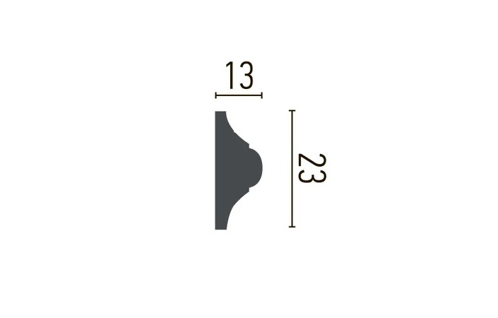 Молдинг с полиуретановым орнаментом Gaudi Decor (CR 3227 2.44м), ELITE DECOR - Зображення CR_3227-.jpg