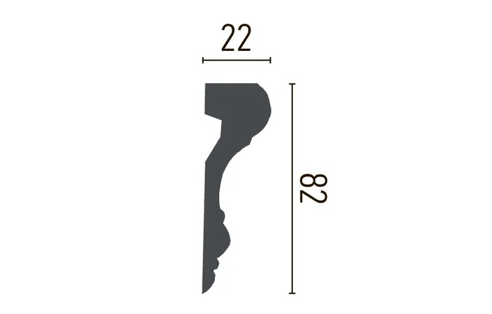 Молдинг с полиуретановым орнаментом Gaudi Decor (CR 516 2.44м), ELITE DECOR - Зображення CR_516-.jpg