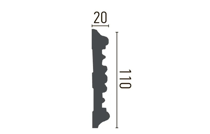 Молдинг с полиуретановым орнаментом Gaudi Decor (CR 632 2.44м), ELITE DECOR - Зображення CR_632-.jpg