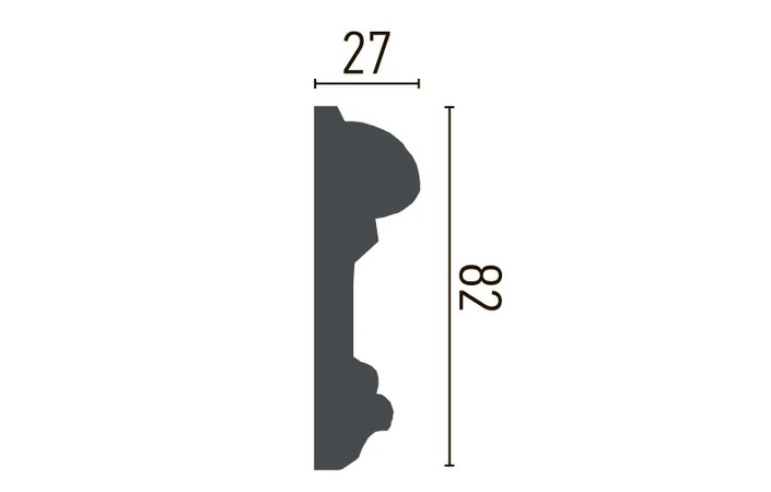 Молдинг с полиуретановым орнаментом Gaudi Decor (CR 636 2.44м), ELITE DECOR - Зображення CR_636-.jpg