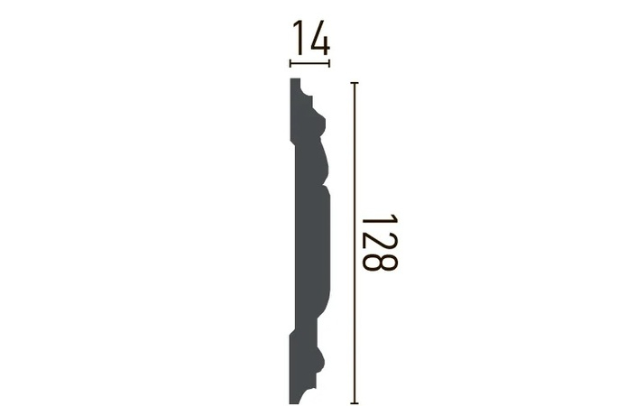 Молдинг с полиуретановым орнаментом Gaudi Decor (CR 646 2.44м), ELITE DECOR - Зображення CR_646-.jpg