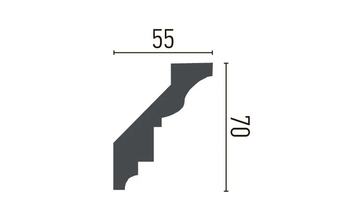 Карниз полиуретановый Gaudi Decor (С 1008 2.44м), ELITE DECOR - Зображення C_1008-.jpg