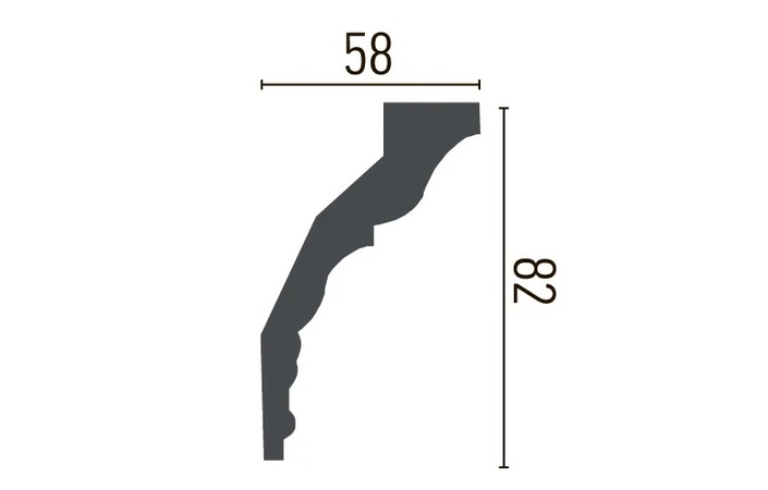 Карниз полиуретановый Gaudi Decor (С 1009 2.44м), ELITE DECOR - Зображення C_1009-.jpg