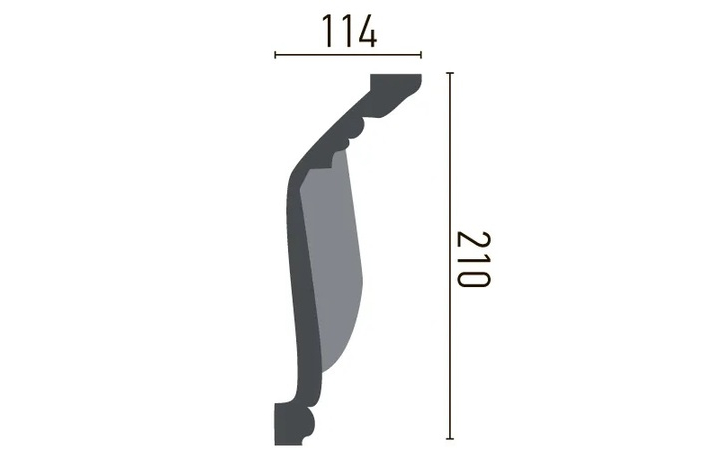 Карниз полиуретановый Gaudi Decor (С 101 2.44м), ELITE DECOR - Зображення C_101-.jpg