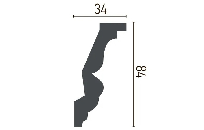 Карниз поліуретановий Gaudi Decor (C 1013), ELITE DECOR - Зображення C_1013-.jpg