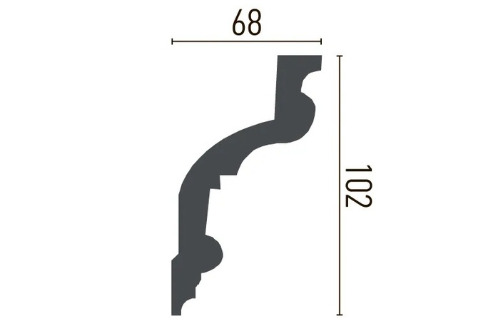 Карниз полиуретановый Gaudi Decor (C 1015), ELITE DECOR - Зображення C_1015-.jpg