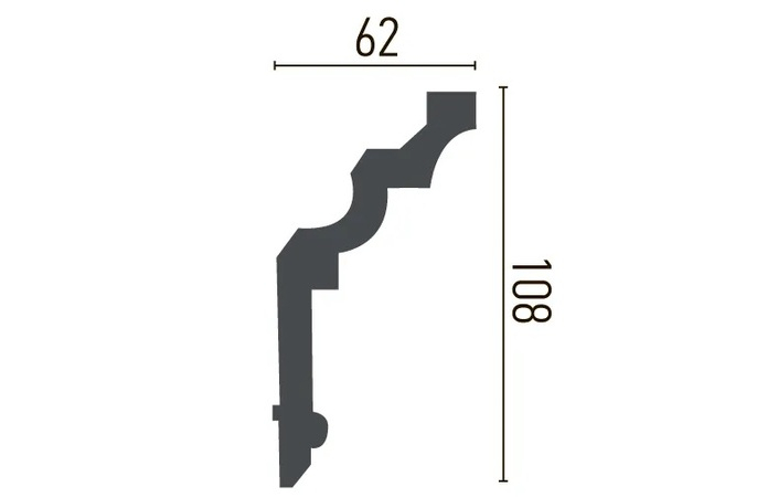 Карниз поліуретановий Gaudi Decor (C 1035), ELITE DECOR - Зображення C_1035-.jpg