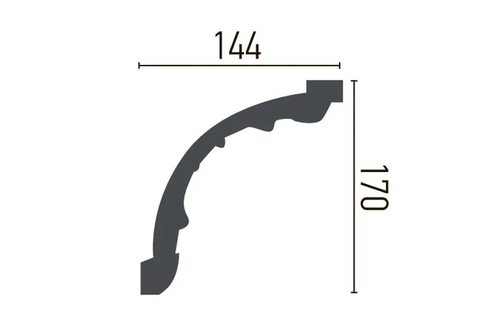 Карниз полиуретановый Gaudi Decor (C 1061), ELITE DECOR - Зображення C_1061-.jpg