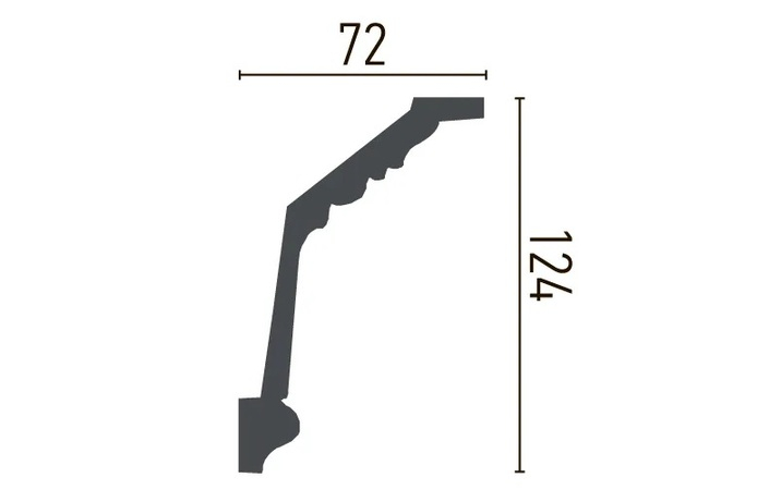 Карниз полиуретановый Gaudi Decor (C 121), ELITE DECOR - Зображення C_121-.jpg