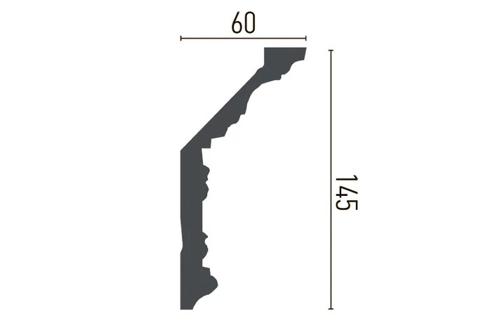 Карниз полиуретановый Gaudi Decor (C 126), ELITE DECOR - Зображення C_126-.jpg
