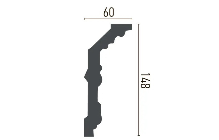 Карниз поліуретановий Gaudi Decor (C 140), ELITE DECOR - Зображення C_140-.jpg