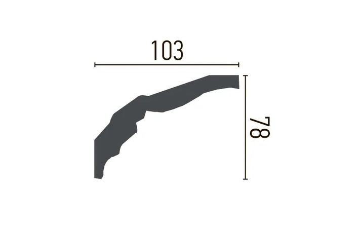 Карниз полиуретановый Gaudi Decor (C 144 Flexi), ELITE DECOR - Зображення C_144_Flexi-.jpg