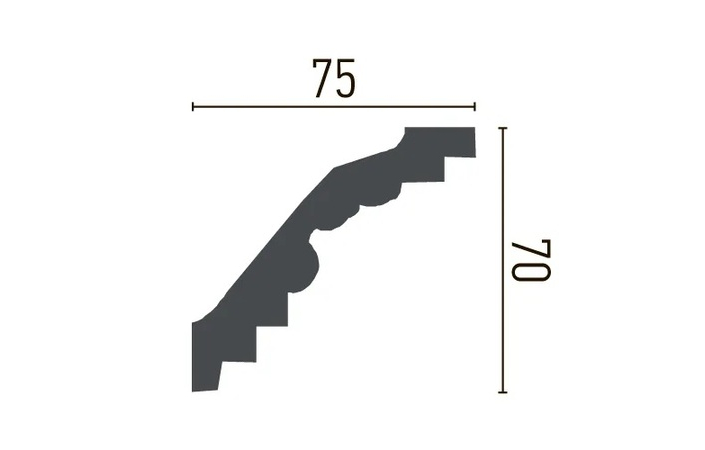 Карниз полиуретановый Gaudi Decor (C 173 Flexi), ELITE DECOR - Зображення C_173_Flexi-.jpg