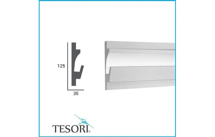 Карниз для LED освітлення Tesori (KD 401), ELITE DECOR - Зображення KD_401-.jpg