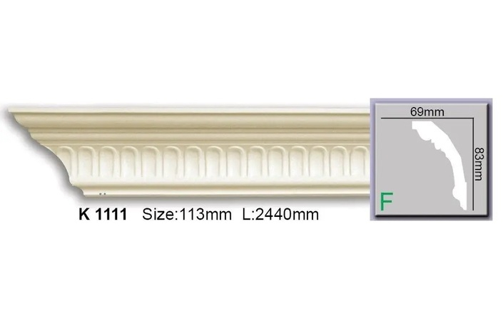 Карниз полиуретановый Harmony (K 1111 2.44м), ELITE DECOR - Зображення K_1111.jpg