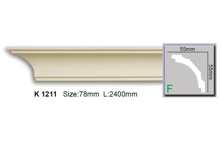 Карниз поліуретановий Harmony (K 1211 2.44м Flexi), ELITE DECOR - Зображення K_1211_Flexi.jpg