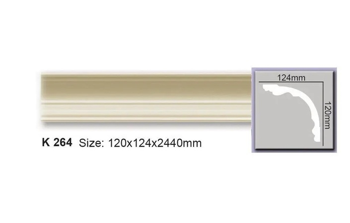 Карниз поліуретановий Harmony (K 264 2.44м), ELITE DECOR - Зображення K_264.jpg