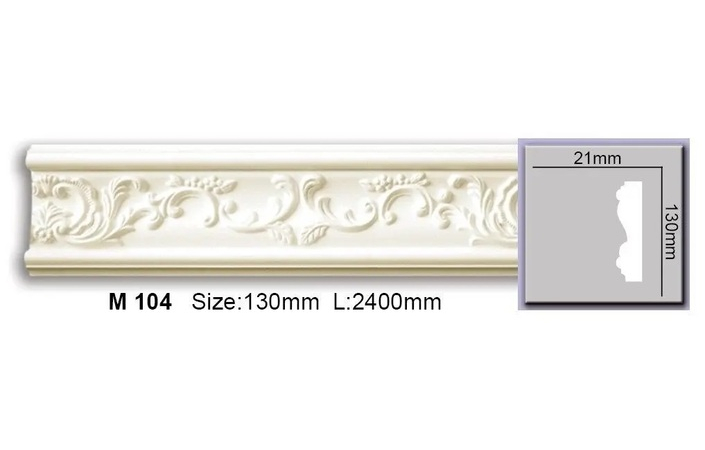 Молдинг з орнаментом поліуретановий Harmony (M 104 2.44м Flexi), ELITE DECOR - Зображення M_104_Flexi.jpg