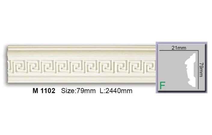 Молдинг з орнаментом поліуретановий Harmony (M 1102 2.44м), ELITE DECOR - Зображення M_1102.jpg
