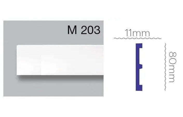 Плинтус полиуретановый Harmony (M 203), ELITE DECOR - Зображення M_203.jpg