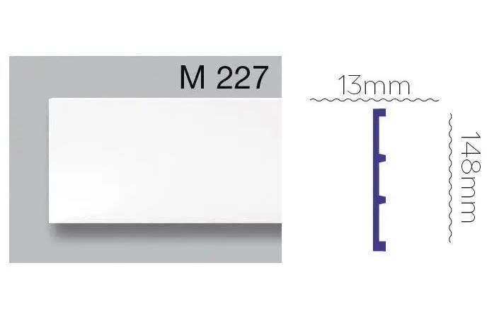 Плінтус поліуретановий Harmony (M 227), ELITE DECOR - Зображення M_227.jpg