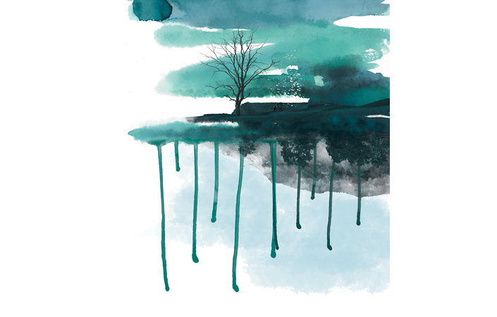 Фотошпалери LeoPrint Вечірня акварель - Зображення OML9BJH_PW-0072.jpg