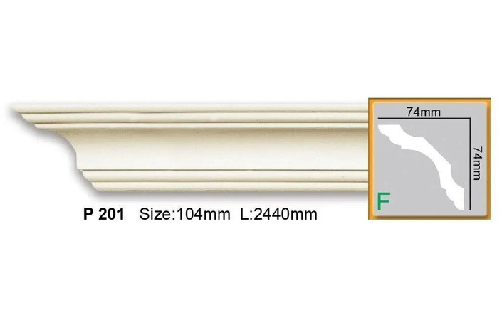 Карниз полиуретановый Gaudi Decor (P 201 Flexi), ELITE DECOR - Зображення P_201_Flexi.jpg