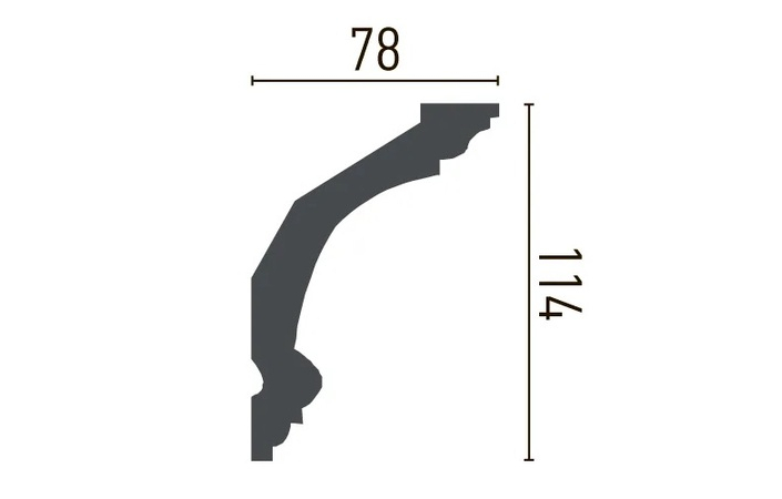 Карниз полиуретановый Gaudi Decor (P 232), ELITE DECOR - Зображення P_232-.jpg