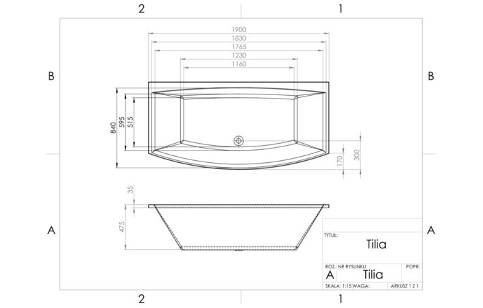 Панель для ванны боковая TILIA 90, RADAWAY - Зображення Tilia--.jpg