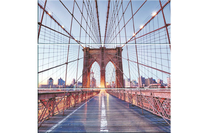 Декор Панно Бруклинский мост 750x750x10 Котто Керамика - Зображення ad220-brooklyn_bridge_3_tile.jpg