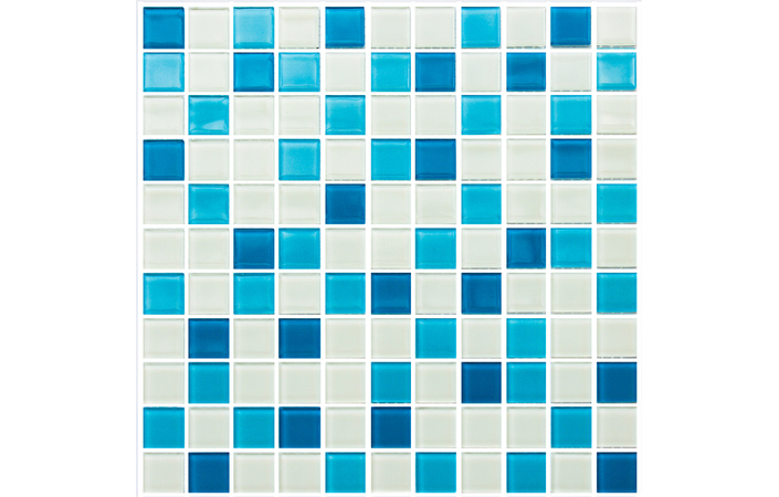 Мозаїка GM 4019 C3 Blue D-Blue M-White 300x300x4 Котто Кераміка - Зображення 1