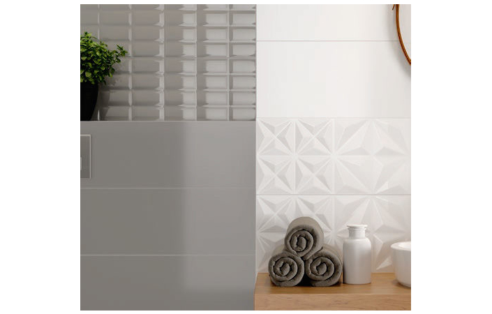 Плитка стінова Grey Glossy Pillow Structure 250×750x10 Opoczno - Зображення 3