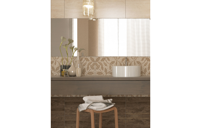 Декор Travertine Mosaic коричневий 250x400x7,5 Golden Tile - Зображення 3